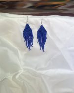 گوشواره آبشاری سرمه ای مهره
