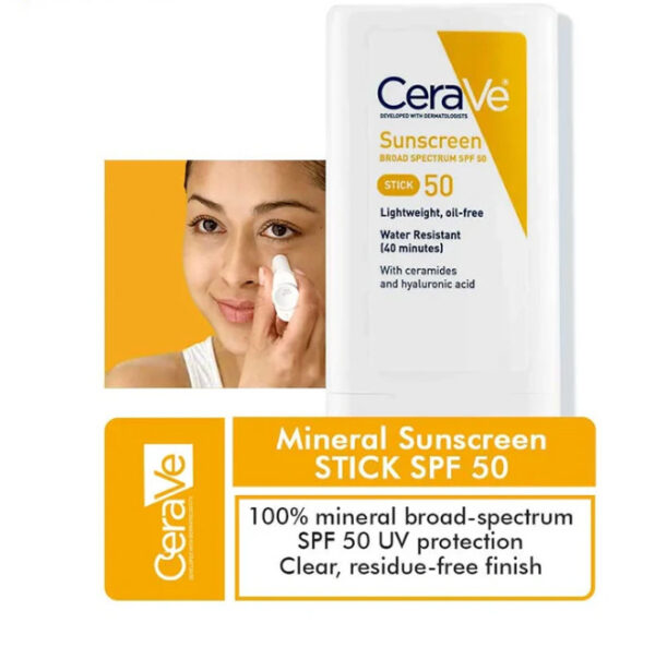 ضدآفتاب استیکی مواد معدنی سراوی حاوی زینک CeraVe Mineral Sunscreen Stick SPF 50