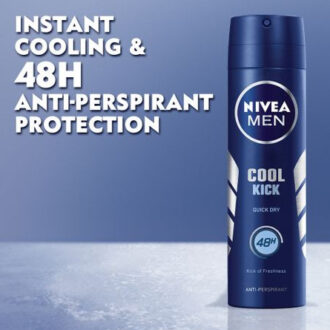 اسپری بدن فاقد الکل مردانه نیوآ مدل NIVEA Cool Kick