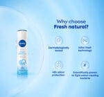 اسپری بدن فاقد الکل زنانه نیوآ NIVEA Fresh Natural