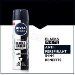 اسپری بدن فاقد الکل مردانه نیوآ Black & White Invisible Nivea