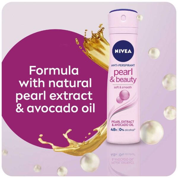 اسپری بدن فاقد الکل زنانه نیوآ PEARL & BEAUTY NIVEA