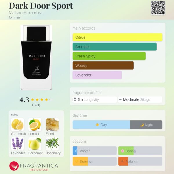عطر مردانه دیور هوم اسپرت الحمبرا (Alhambra Dark Door Sport)