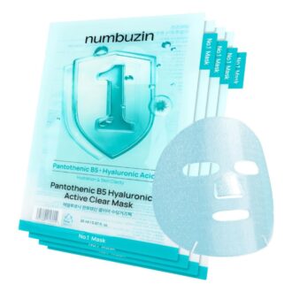 ماسک ورقه ای آبرسان و شفاف کننده B5 و هیالورونیک نامبوزین(NUMBUZIN)