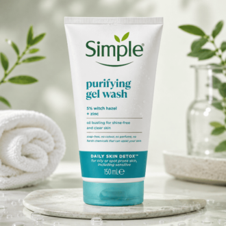 ژل شستشو صورت پوست چرب و مختلط سیمپلSIMPLE purifying gel wash